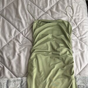 SHEIN Green Spaghetti Strap Slip Maxi Dress